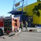 Tczew - Pożar w centrum handlowym - strażacy sprawdzali się w akcji