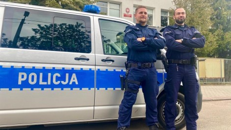 Tczew - Szybka reakcja policjantów uratowała mężczyźnie życie