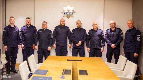 Tczew - Komendant Główny Policji podziękował policjantom za bohaterską postawę