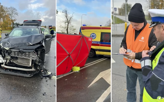 Tczew - Zginął 55-letni pasażer busa. Zespół służb sprawdza miejsce wypadku