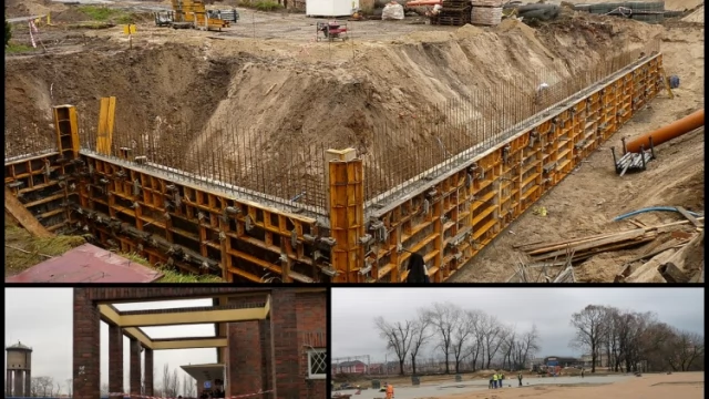 Tczew - Zabytkowe cegły na budowie