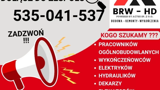 Tczew - Zatrudnię pracownika - prace BUDOWLANE WYKOŃCZENIA