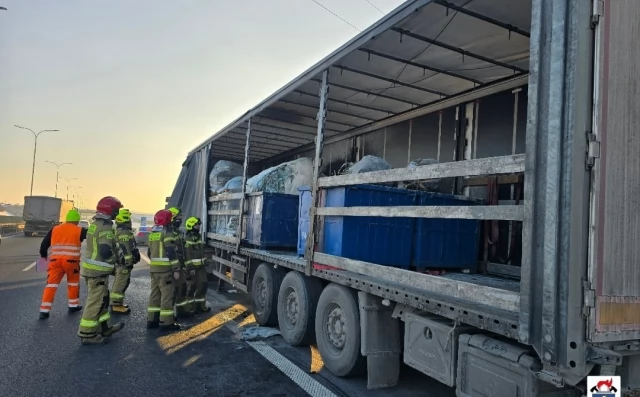 Tczew - Ciężarówka stanęła w płomieniach na A1
