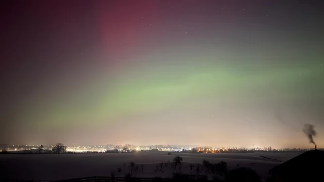 Tczew - Co to była za noc. Zorza polarna nad Tczewem
