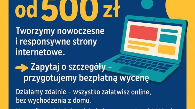 Tczew - Profesjonalna strona www już od 500 zł - idealna dla firm i osób prywatnych Gotowa nawet w kilka dni!