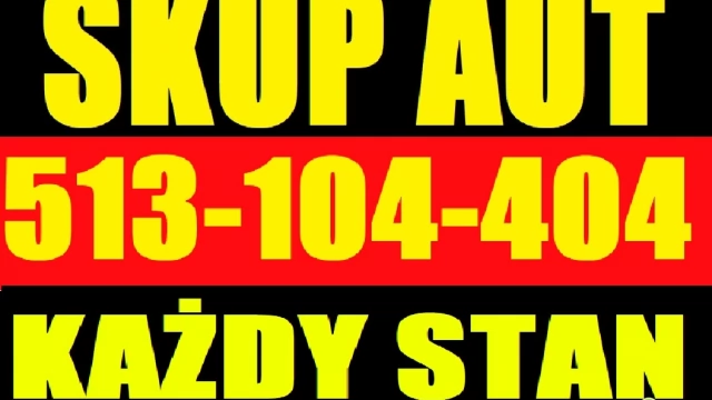 Tczew - Skup Aut t.513104404 Całe Uszkodzone, stare Dobre