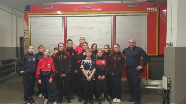 Tczew - Spotkanie z Młodzieżową Drużyną Pożarniczą w Pelplinie