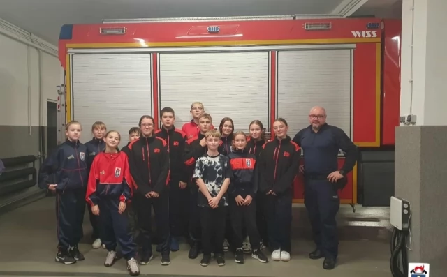 Tczew - Spotkanie z Młodzieżową Drużyną Pożarniczą w Pelplinie