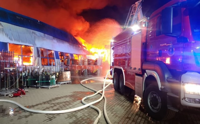 Tczew - Pożar pod Pruszczem - zamknięta dk 91