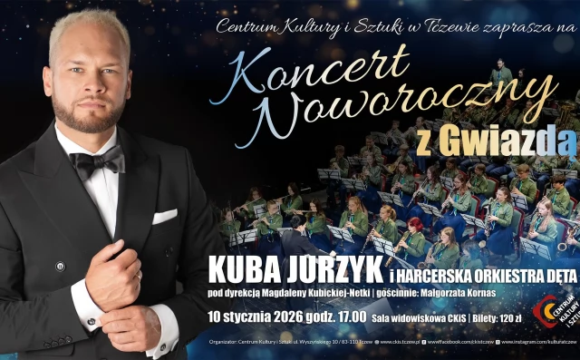 Tczew - Koncert Noworoczny z Gwiazdą - Kuba Jurzyk i Harcerska Orkiestra Dęta