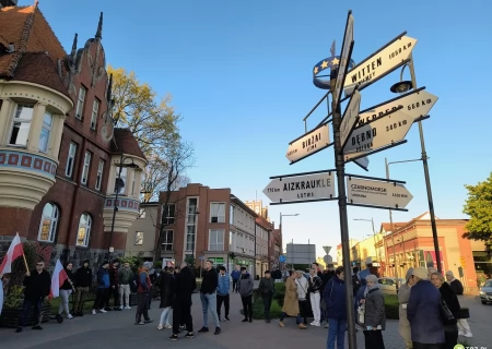 Tczew - Antyimigracyjny protest środowisk prawicowych