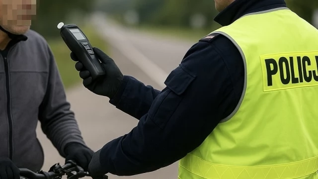 Tczew - Pijani na drodze - jeden na rowerze, drugi za kierownicą. Obaj zatrzymani przez policjantów