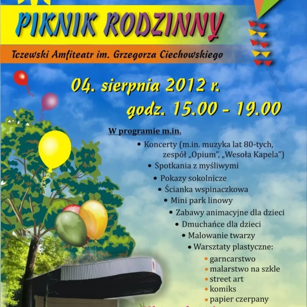 Piknik rodzinny w amfiteatrze
