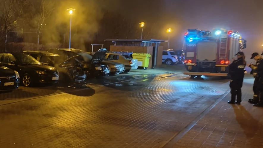 Pożar auta na Prostej