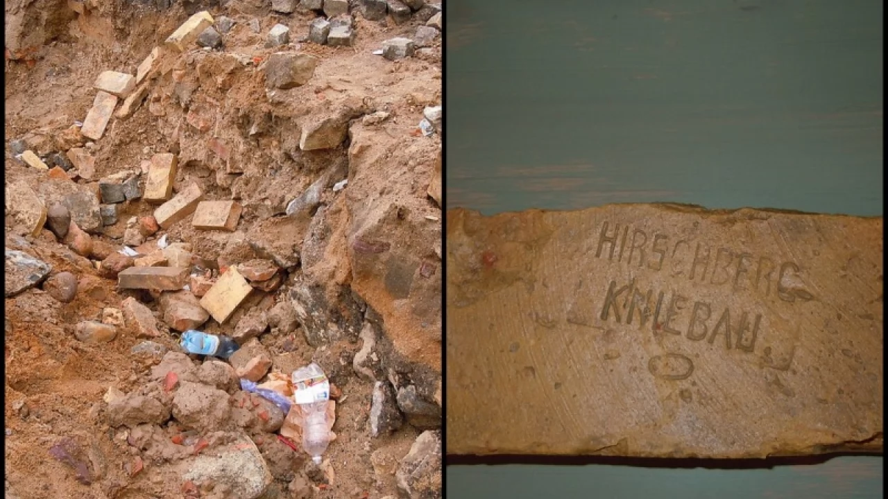 Zabytkowe cegły na budowie