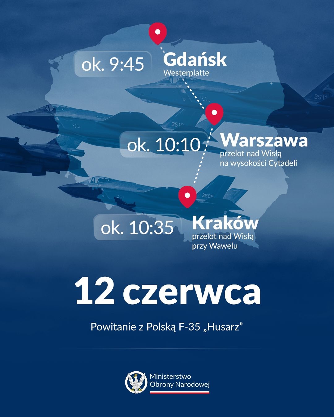Rajd F-35 nad Polską. Przelecą w okolicy Tczewa? - Aktualności