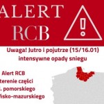 Tczew - Alert RCB. "Drogi mogą być nieprzejezdne"