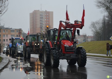 Tczew - W Tczewie protestują rolnicy
