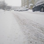 Tczew - Powrót zimy. Intensywne opady śniegu i marznący deszcz