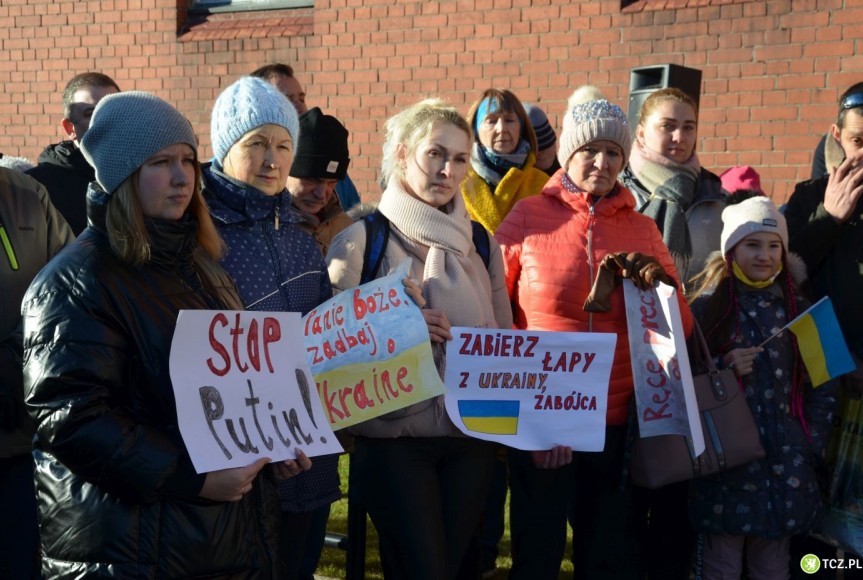 Tczew - Polacy i Ukraińcy ramię w ramię przeciw rosyjskiej agresji