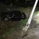 Tczew - Al. Solidarności. BMW wypadło z drogi