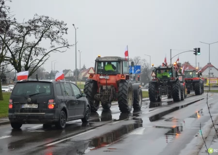 Tczew - W Tczewie protestują rolnicy