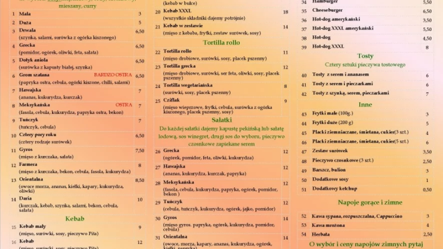 Tczew - DARIA Punkt Gastronomiczny