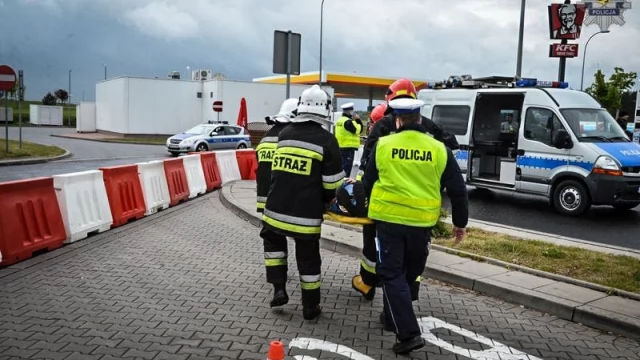 Tczew - A1. 15 osób rannych, uszkodzony dystrybutor z gazem. Na szczęście to ćwiczenia