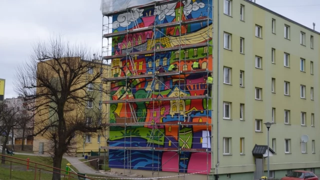 Tczew - Mural już prawie gotowy 