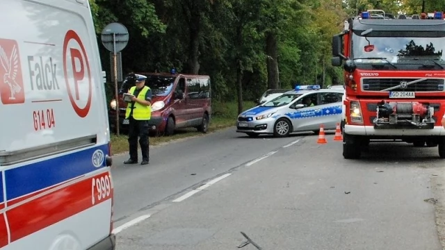 Tczew - Skręcał w lewo i zderzył się z motocyklem