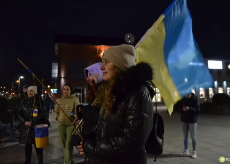 Tczew - Antywojenna demonstracja przeszła ulicami Tczewa