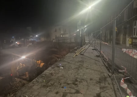 Tczew - Na budowie na Starym Mieście doszło do osuwiska. Ulica Ogrodowa zamknięta