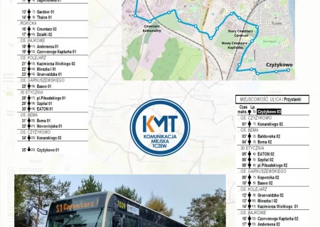Tczew - Dodatkowe linie autobusowe dowiozą na cmentarze