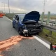 Tczew - Utrudnienia na A1. Zderzenie osobówki i ciężarowego auta