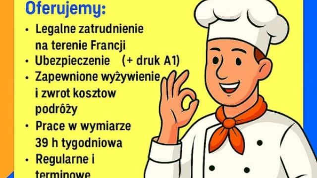 Tczew - Kucharz praca we Francji