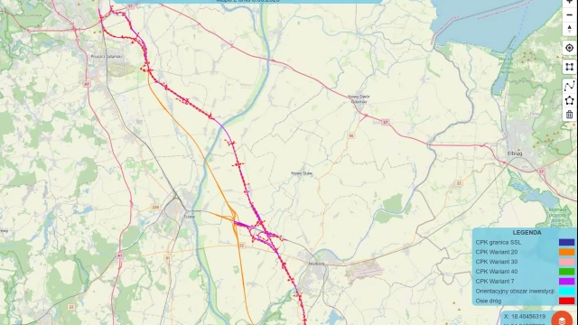 Tczew - CPK jednak z drugiej strony Wisły