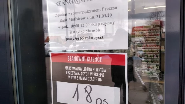 Tczew - Kolejki przed sklepami po wprowadzeniu nowych przepisów