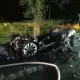 Tczew - Hybrydowe auto spłonęło doszczętnie na dk 91