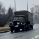Tczew - Czyżby się nam armia sypała? Wojskowa ciężarówka na skrzyżowaniu czeka na pomoc