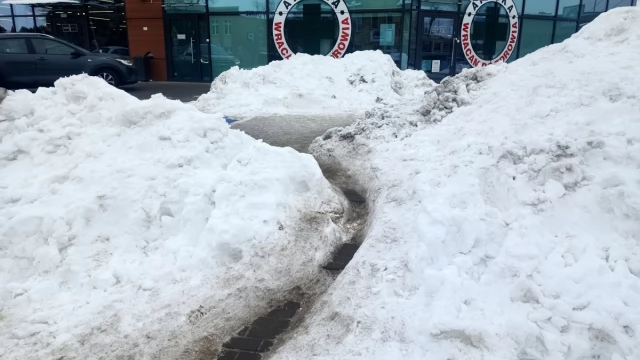 Tczew - Schody. Śnieg przestał padać już z tydzień temu