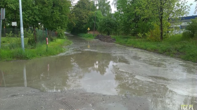Tczew - Ul. Świętopełka po deszczu