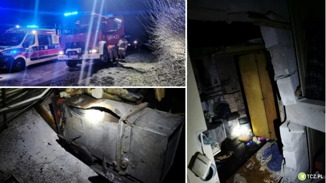 Tczew - Wybuch w Wielgłowach. Dostępu do posesji broniło 9 bernardynów