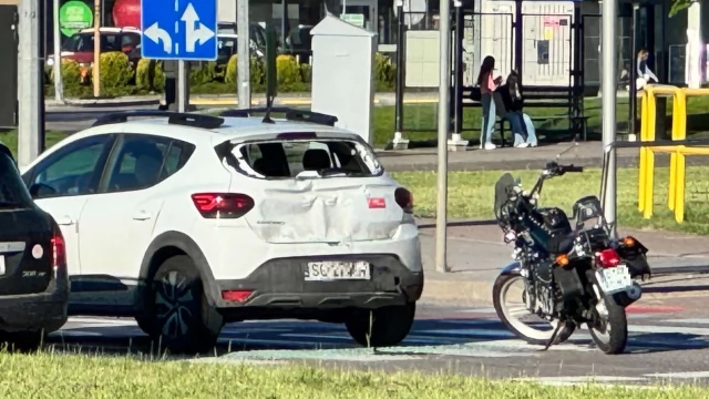 Tczew - Poranne zderzenie osobówki z motocyklem