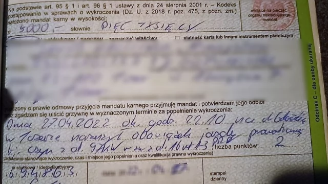Tczew - 5 tysięcy złotych za slalom na Gdańskiej. Kierowca chciał się "powygłupiać"