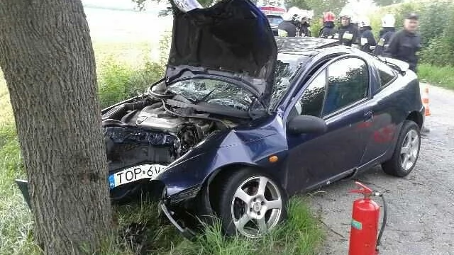 Tczew - Majewo. Auto uderzyło w drzewo