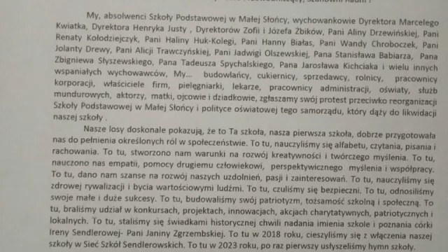 Tczew - Burzliwa dyskusja o przyszłości szkoły w Małej Słońcy. Grozi jej zamknięcie?