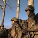 Tczew - 71. Malborski Batalion Lekkiej Piechoty przemaszeruje w okolicach Tczewa