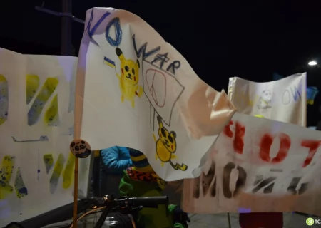 Tczew - Antywojenna demonstracja przeszła ulicami Tczewa