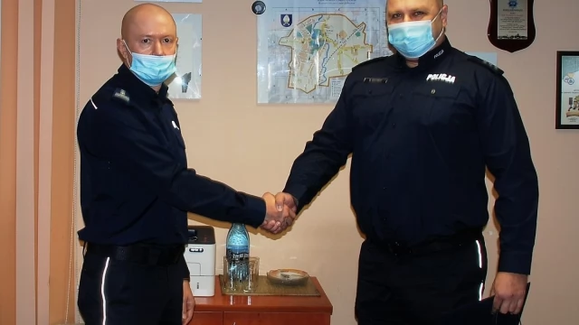 Tczew - Pożegnali komendanta z Pelplina