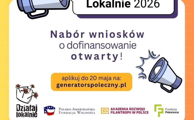 Tczew - Konkurs grantowy Działaj Lokalnie 2026 otwarty